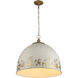 Alison 5 Light 21 inch Vintage Gold Pendant Ceiling Light in Antique Ivory