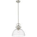 Hines 1 Light 14 inch Pewter Pendant Ceiling Light in Seeded Glass, Large