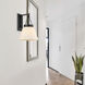 Penn 1 Light 11 inch Matte Black Wall Sconce Wall Light in Modern White