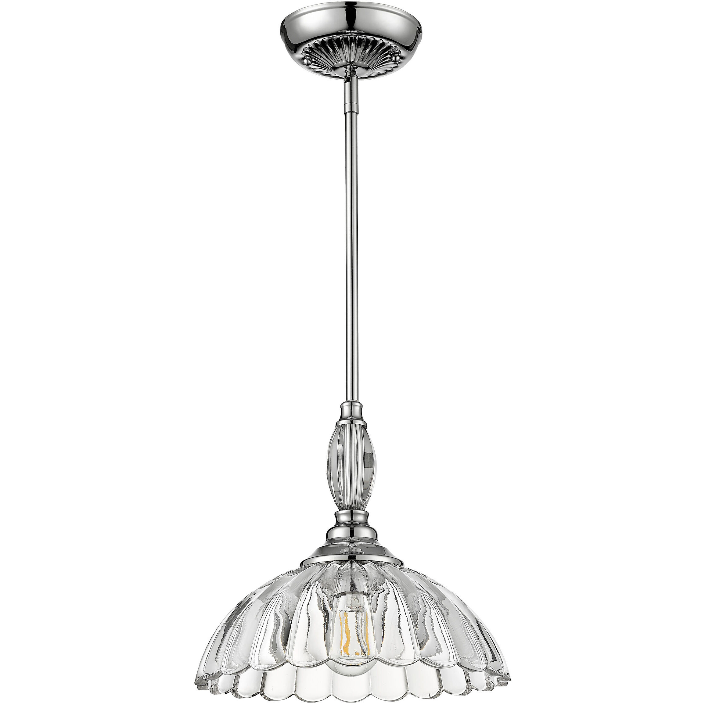 Audra 1 Light 11.75 inch Chrome Pendant Ceiling Light