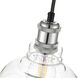Yep Carver 1 Light 7.5 inch Chrome Pendant Ceiling Light in Clear Glass