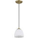 Dorinda 1 Light 6.5 inch Brushed Champagne Brass Pendant Ceiling Light