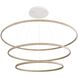 Veritas LED 59 inch Walnut Ring Chandelier Ceiling Light, 3 Tier