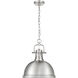 Yep Duncan 1 Light 14 inch Pewter Pendant Ceiling Light, Large