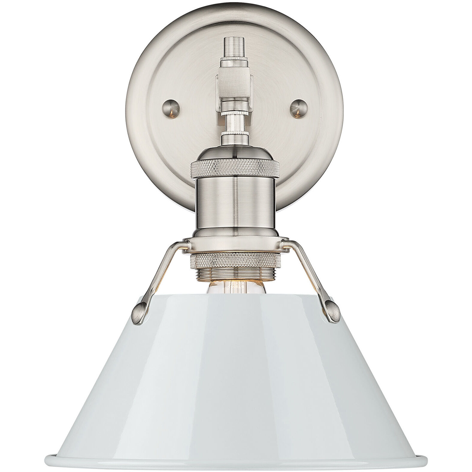 Yep Orwell Vanity Wall Light in Pewter, Dusky Blue