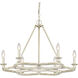 Smithsonian Saxon 6 Light 27.38 inch French White Chandelier Ceiling Light