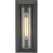 Smyth 1 Light 14 inch Natural Black Outdoor Wall in Seeded Glass