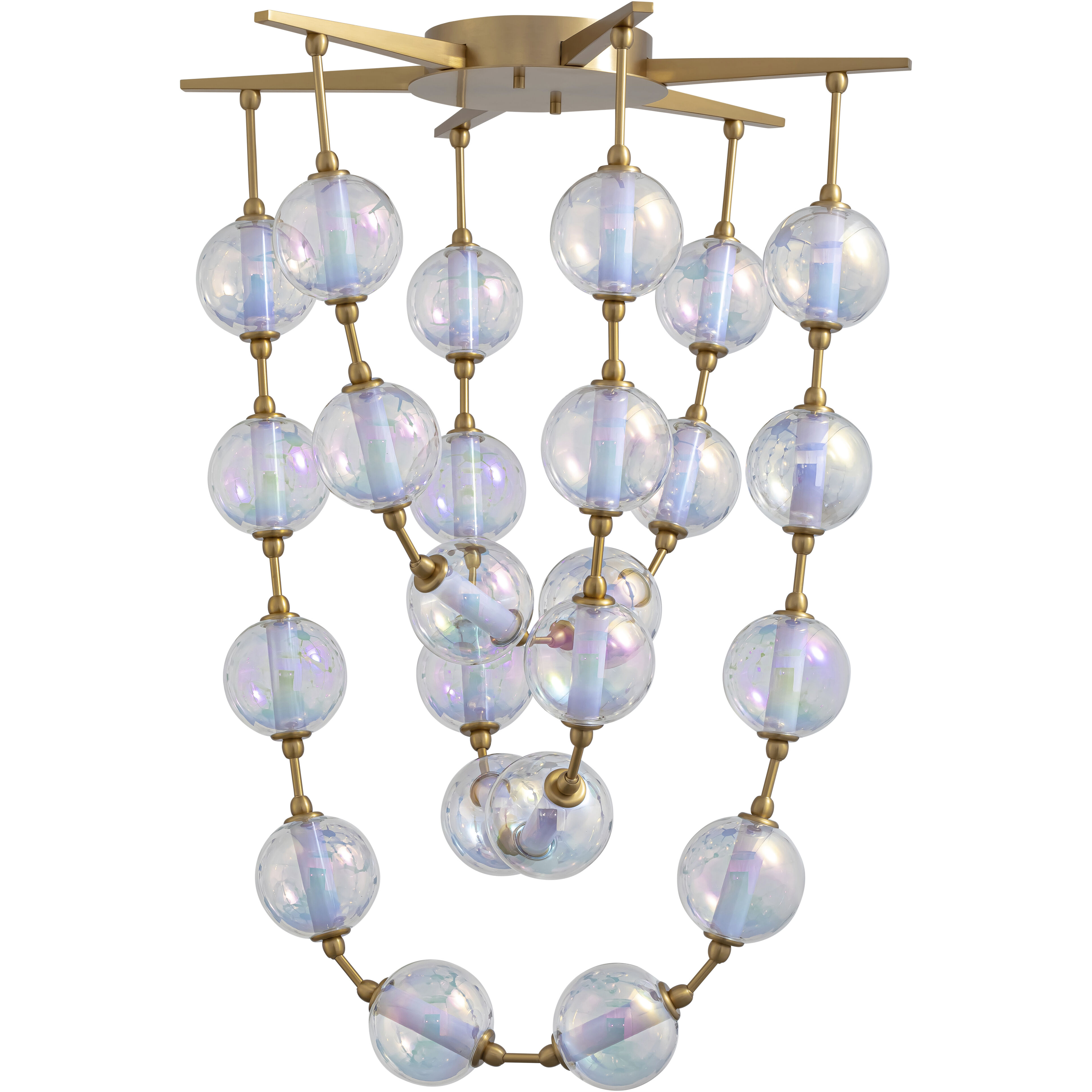 Pearla Pendant Ceiling Light in Brushed Champagne Brass