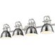Yep Duncan Vanity Wall Light in Pewter, Chrome
