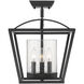 Mercer 11.75 inch 60.00 watt Matte Black Chandelier Ceiling Light, Convertible