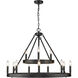 Alastair 32 inch 60.00 watt Matte Black Chandelier Ceiling Light