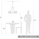 Yep Orwell 6 Light 29 inch Matte Black Chandelier Ceiling Light in Clear Glass