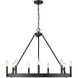Alastair 32 inch 60.00 watt Matte Black Chandelier Ceiling Light