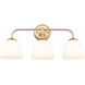 Dorinda 3 Light 24.5 inch Brushed Champagne Bronze Vanity Light Wall Light