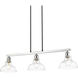 Yep Carver Island Light Ceiling Light in Chrome, Clear Glass