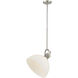 Yep Hines Pendant Ceiling Light in Pewter, Opal Glass, Large
