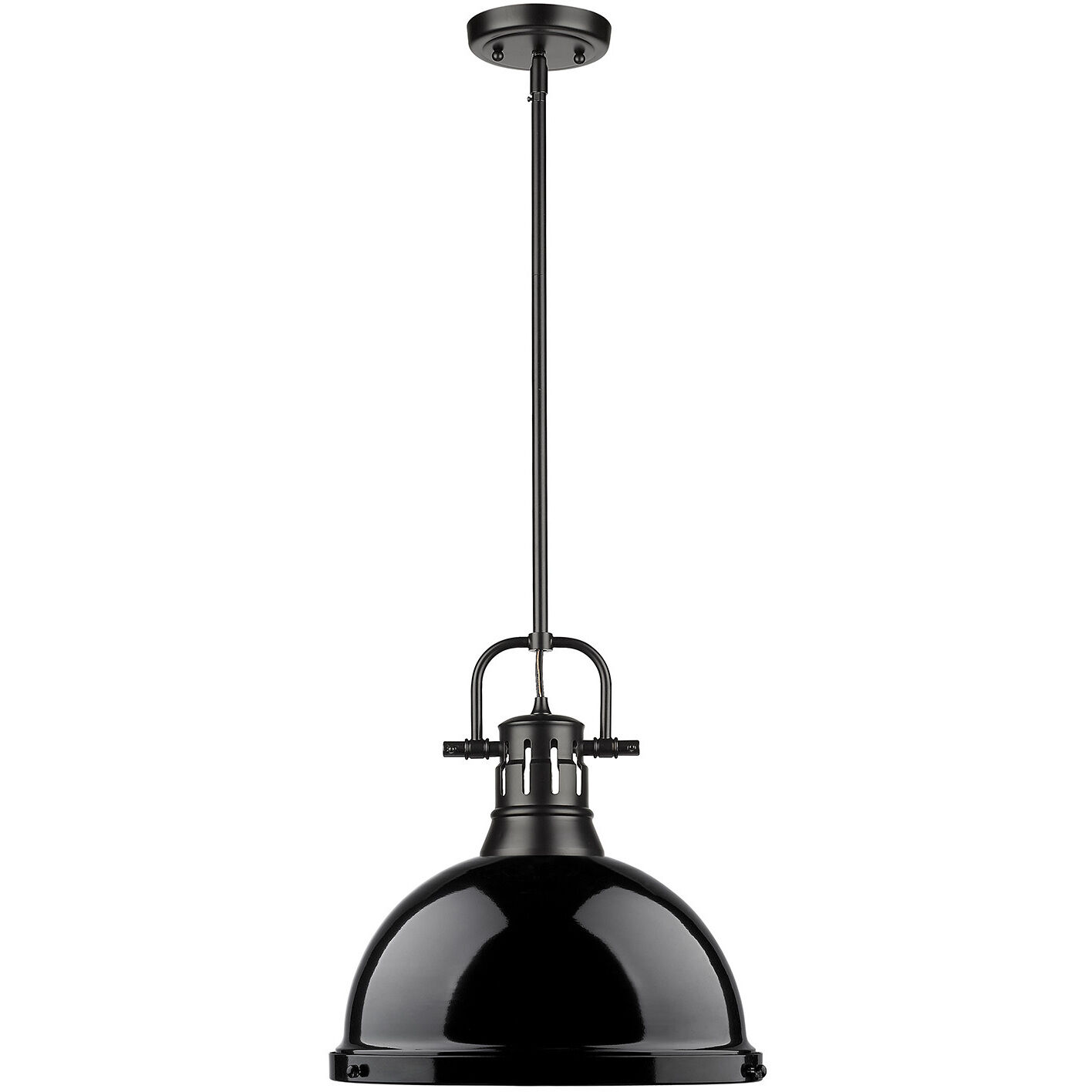 Yep Duncan Pendant Ceiling Light in Matte Black, Black, Large