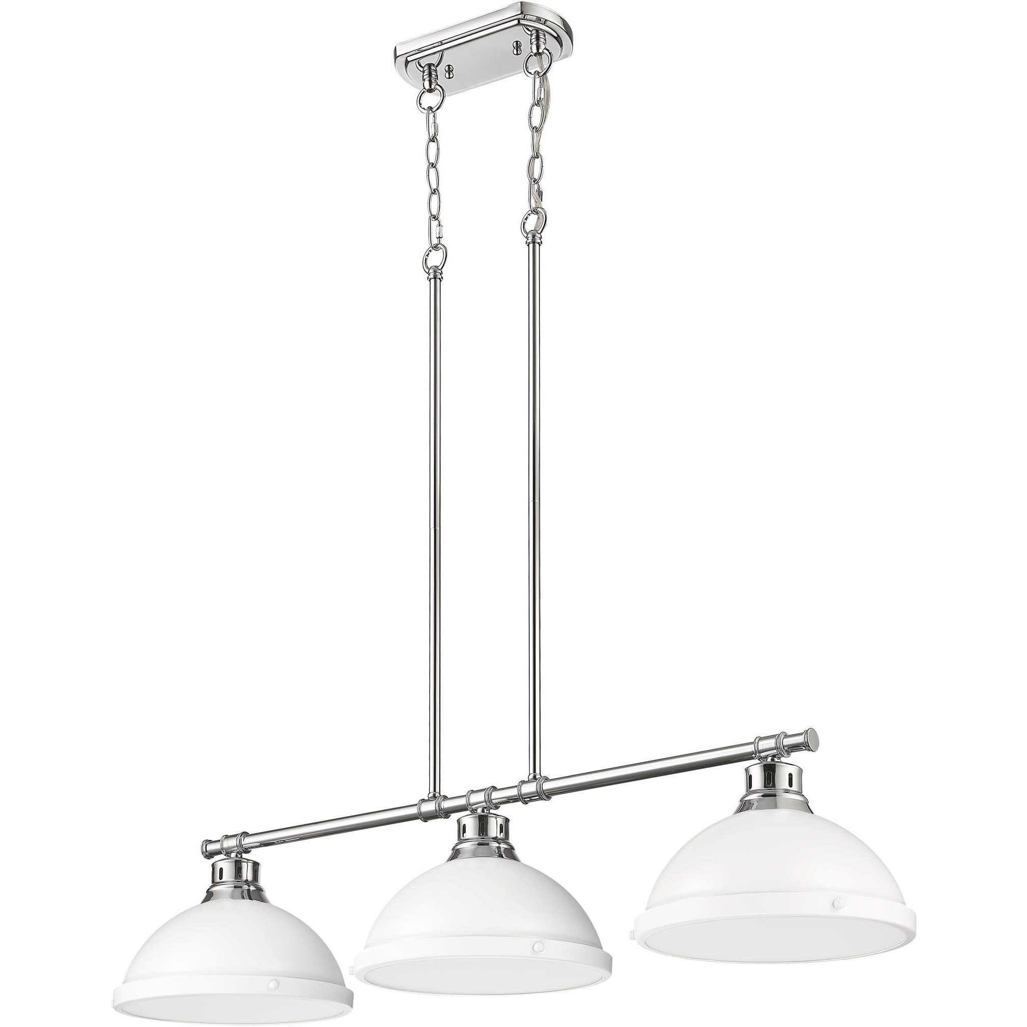 Yep Duncan Island Light Ceiling Light in Chrome, Matte White