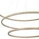 Veritas LED 59 inch Walnut Ring Chandelier Ceiling Light, 3 Tier