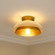 Crawford 1 Light 11.75 inch Brushed Champagne Brass Flush Mount Ceiling Light