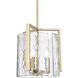 Aenon 3 Light 13 inch Brushed Champagne Brass Pendant Ceiling Light