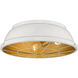 Bartlett 3 Light 17 inch French White Flush Mount Ceiling Light, Damp