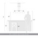 Duncan Linear Pendant Ceiling Light in Aged Brass, Clear Glass