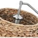 Ryleigh Articulating Wall Sconce Wall Light in Pewter, Woven Sweet Grass