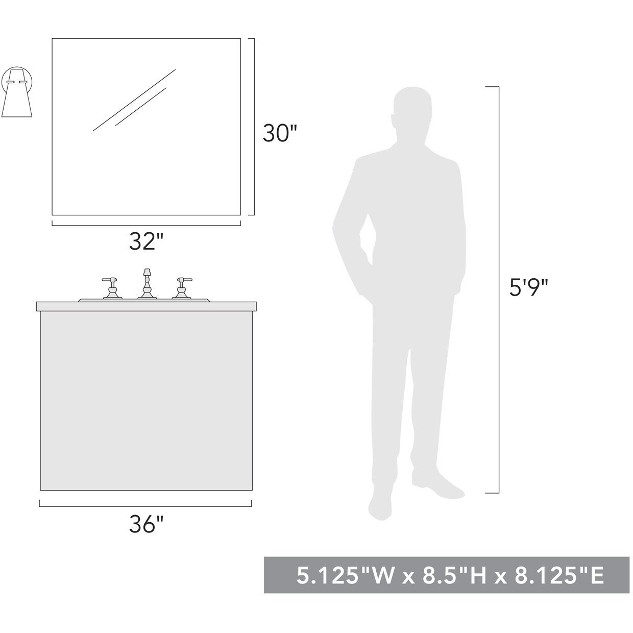 Reeva 1 Light 5.13 inch Modern Brass Wall Sconce Wall Light in Matte Black