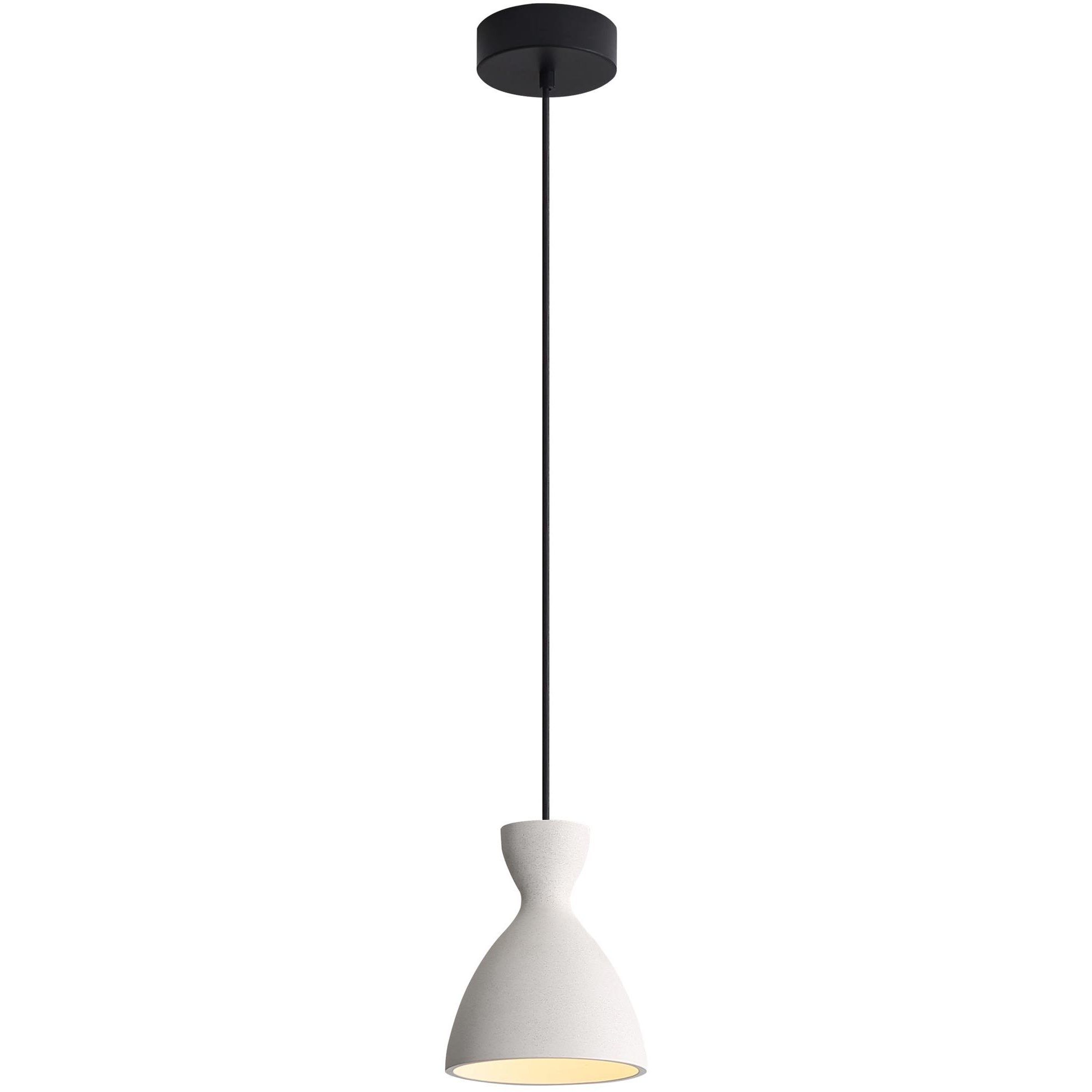 Aethera Pendant Ceiling Light in White Sandstone Cement