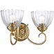 Audra 2 Light 16 inch Brushed Champagne Bronze Vanity Light Wall Light