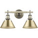 Orwell 2 Light 18.25 inch Aged Brass Vanity Light Wall Light in Brushed Champagne Bronze