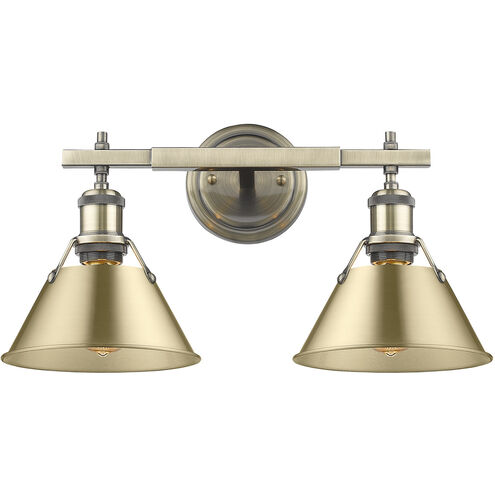 Orwell 2 Light 18.25 inch Aged Brass Vanity Light Wall Light in Brushed Champagne Bronze