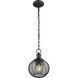 Calypso 1 Light 7.63 inch Matte Black Mini Pendant Ceiling Light