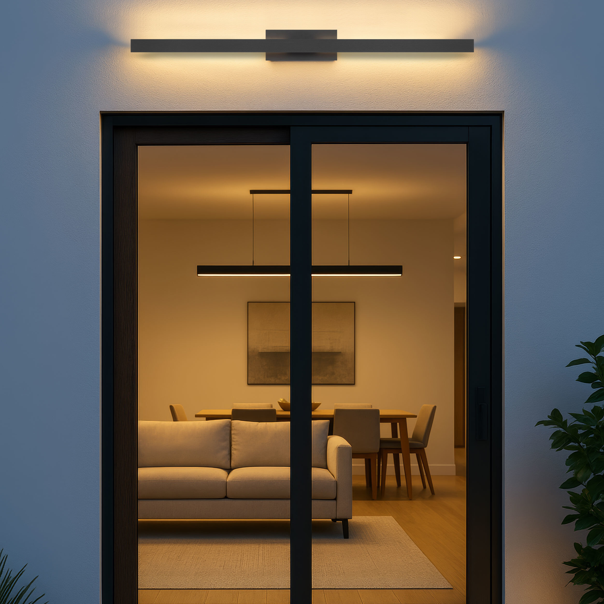 Enso LED 4.5 inch Textured Black Outdoor Wall