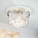 Ciara 3 Light 13 inch White Gold Flush Mount Ceiling Light