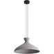 Aethera LED 21.63 inch Grey Cement Pendant Ceiling Light