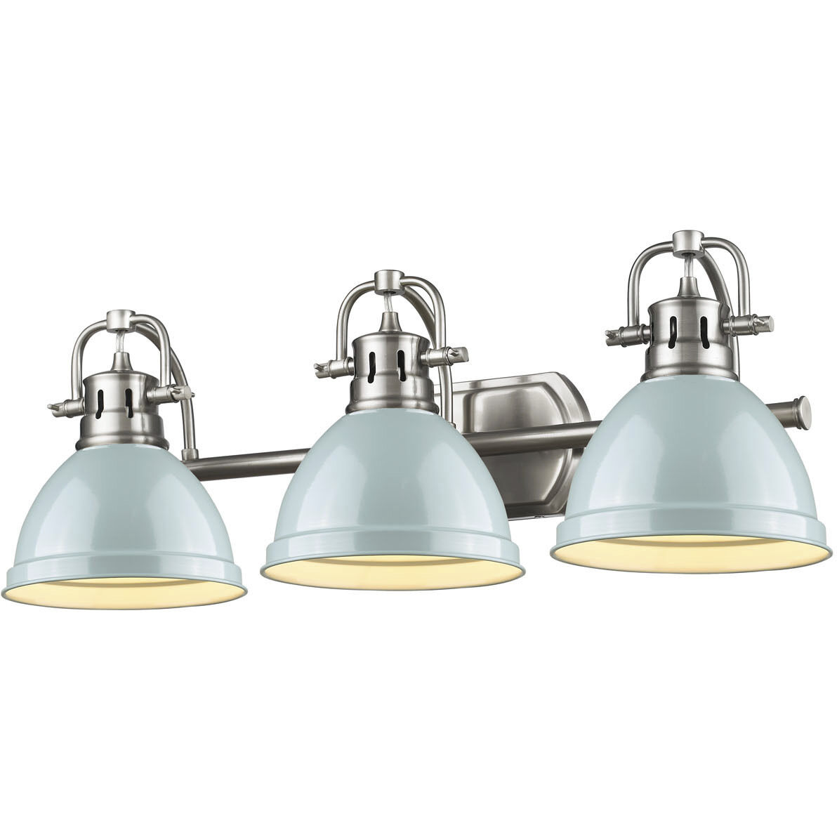 Yep Duncan Vanity Wall Light in Pewter, Seafoam