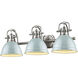 Yep Duncan Vanity Wall Light in Pewter, Seafoam