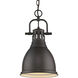 Yep Duncan Pendant Ceiling Light in Rubbed Bronze, Small