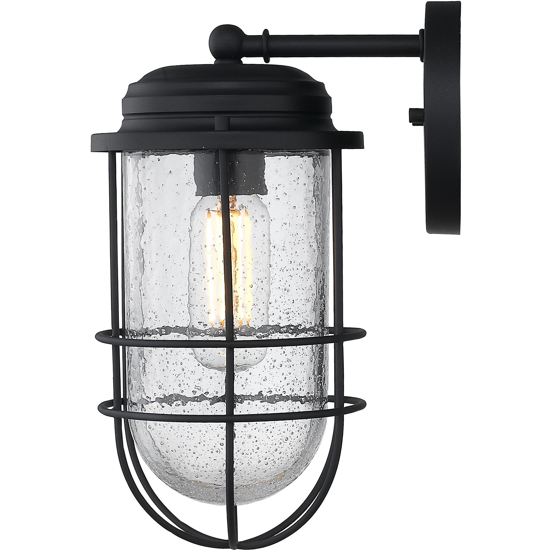 Seaport 1 Light 12 inch Natural Black Outdoor Wall