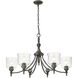 Keating 6 Light 33.5 inch Antique Black Iron Chandelier Ceiling Light