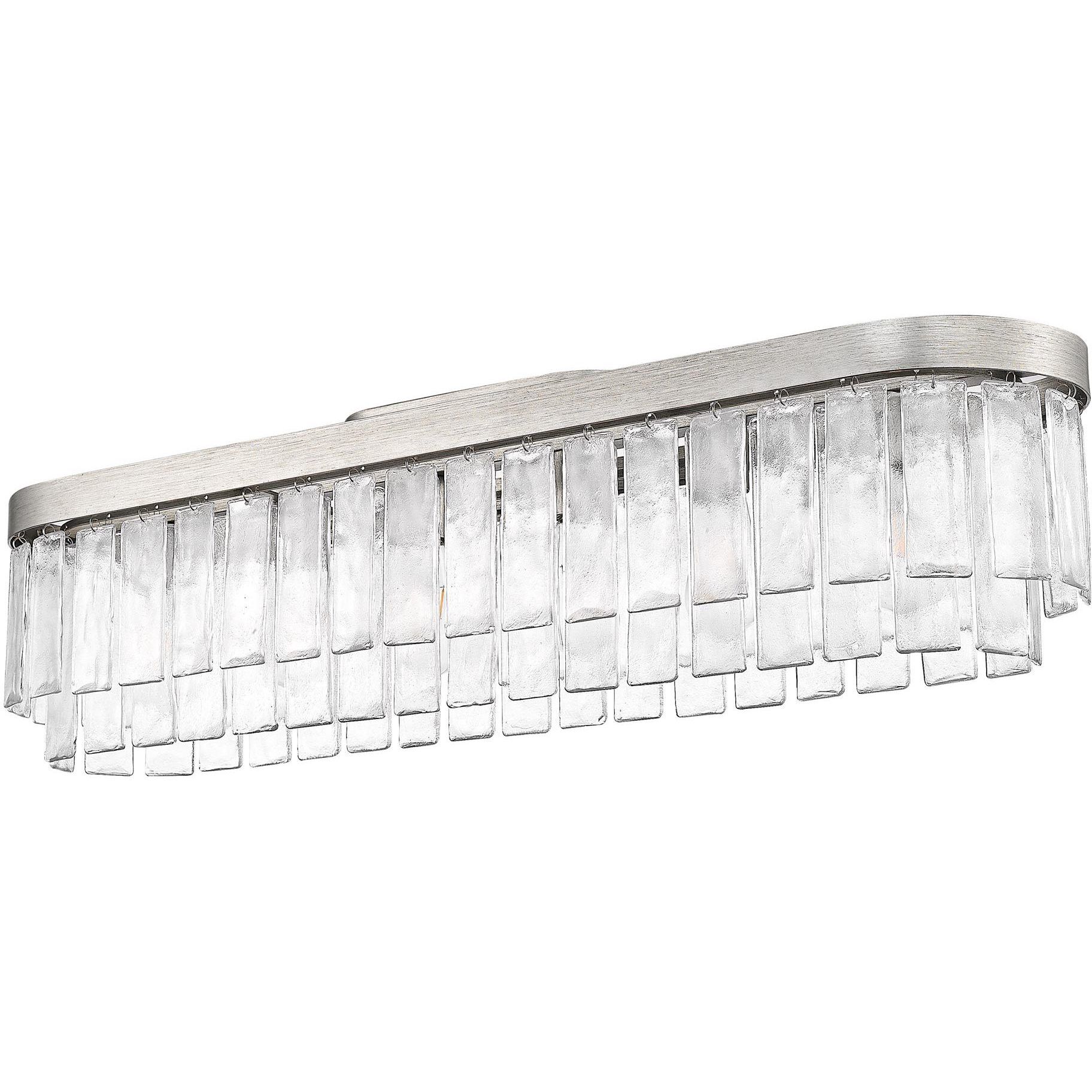 Ciara 6 Light 42 inch Peruvian Silver Flush Mount Ceiling Light