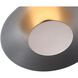 Yep Luma LED 11.75 inch Sand Nickel Flush Mount Ceiling Light in Graphite