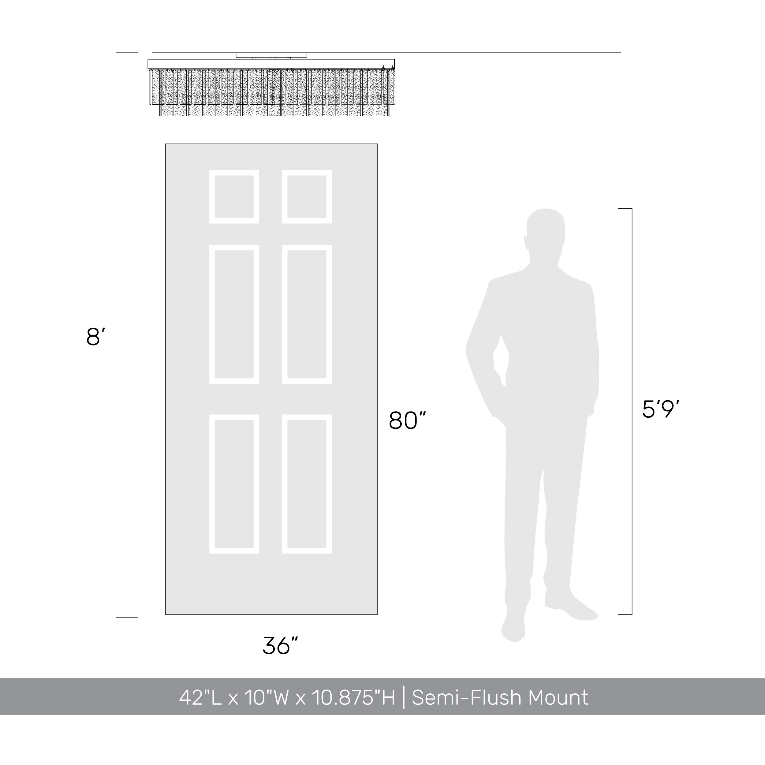 Ciara 6 Light 42 inch Peruvian Silver Flush Mount Ceiling Light