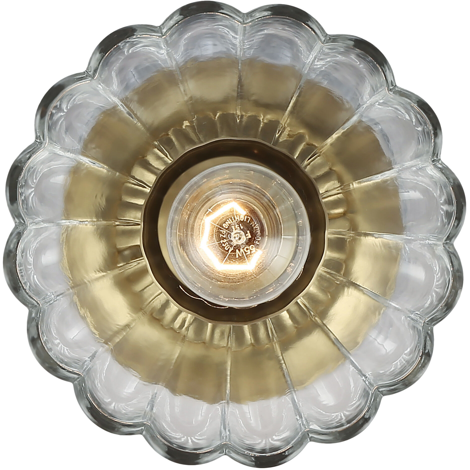 Audra 1 Light 6.88 inch Brushed Champagne Brass Semi-Flush Mount Ceiling Light