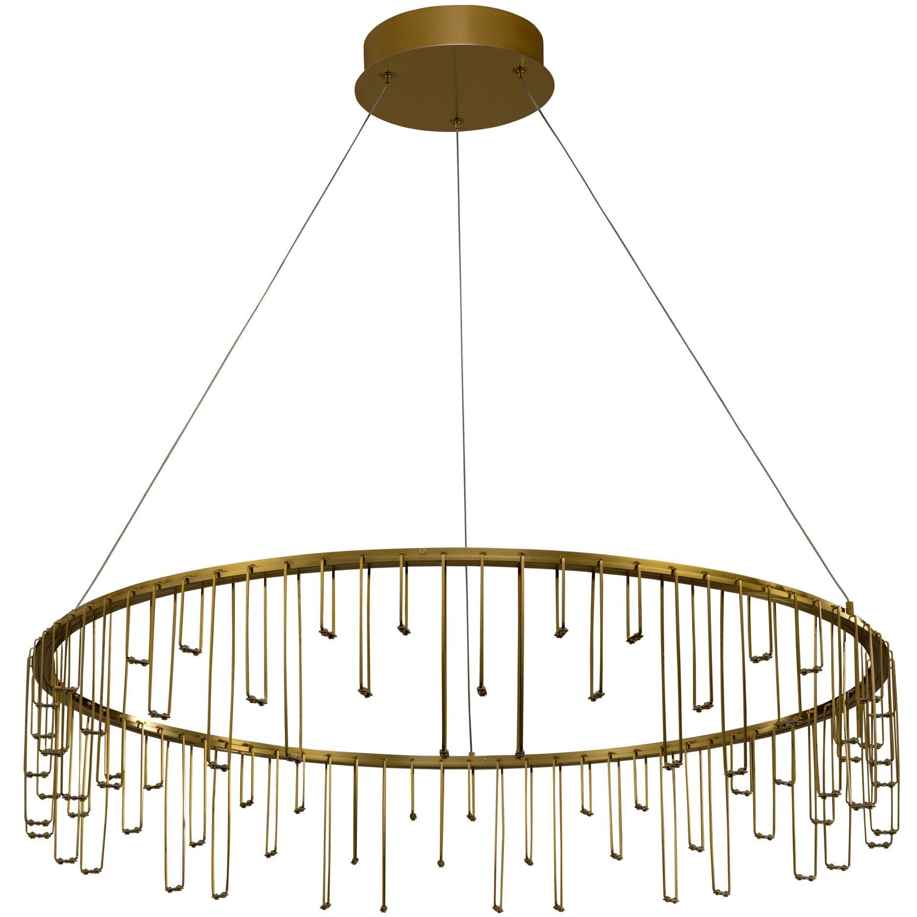 Lucerna 31.5 inch 36.13 watt Stainless Steel Gold Chandelier Ceiling Light
