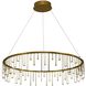 Lucerna 31.5 inch 36.13 watt Stainless Steel Gold Chandelier Ceiling Light