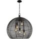 Calypso 5 Light 24.88 inch Matte Black Pendant Ceiling Light