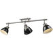 Yep Duncan 3 Light 35.38 inch Pewter Semi-Flush Mount Ceiling Light in Black, Track Light